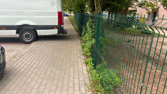 Bus zastawił chodnik w Gorzowie. Przejście było poważnie utrudnione