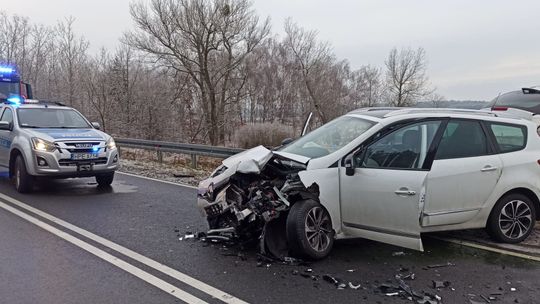 Groźne zderzenie na DK22. Jedna osoba poszkodowana Groźne zderzenie na DK22. Jedna osoba poszkodowana