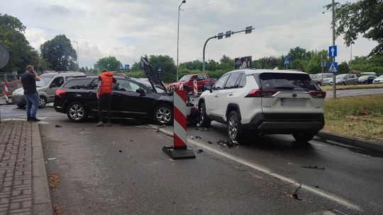 Kolizja na remontowanym skrzyżowaniu w Gorzowie