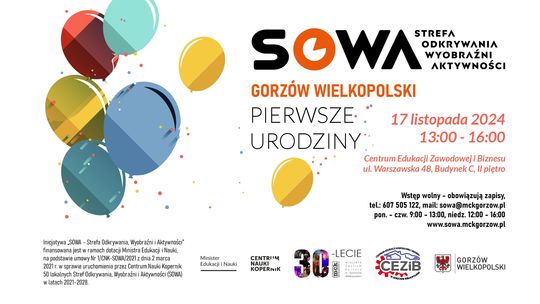 Pierwsze Urodziny SOWA w Gorzowie. Nie przegapcie atrakcji