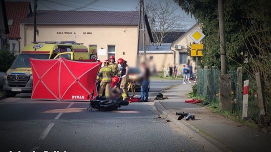 Policja wyjaśnia okoliczności wypadku motocyklisty