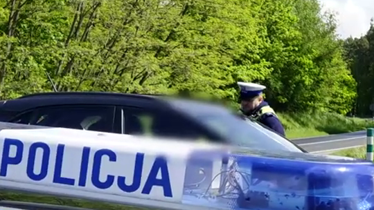 Policyjny dron nad drogą K-32