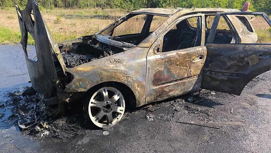 Pożar samochodu niedaleko Gorzowa