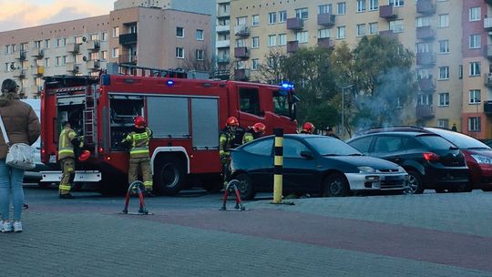 Pożar samochodu osobowego