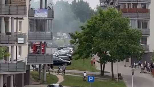 Pożar śmietnika na osiedlu Europejskim