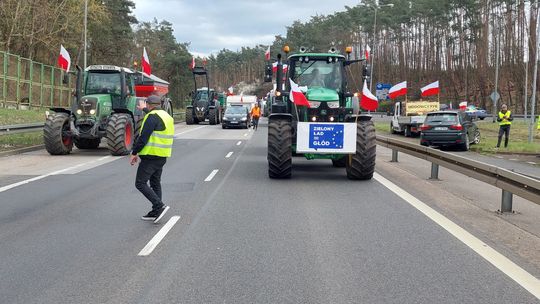 Protest rolników na przejściu granicznym