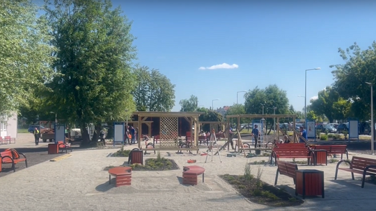 Skwer przy gorzowskim szpitalu jest już prawie gotowy