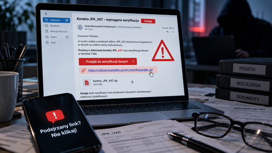 Uwaga na wiadomości od urzędu! Jeden błąd może kosztować utratę danych