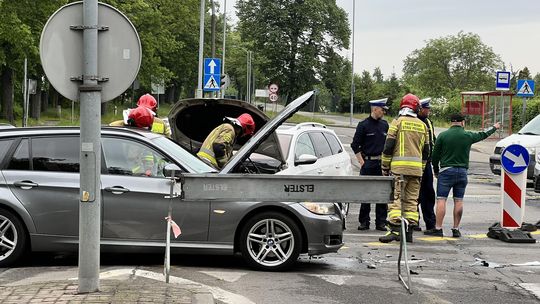 Kolizja na remontowanym skrzyżowaniu w Gorzowie