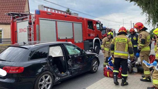 Zderzenie motocyklisty z samochodem