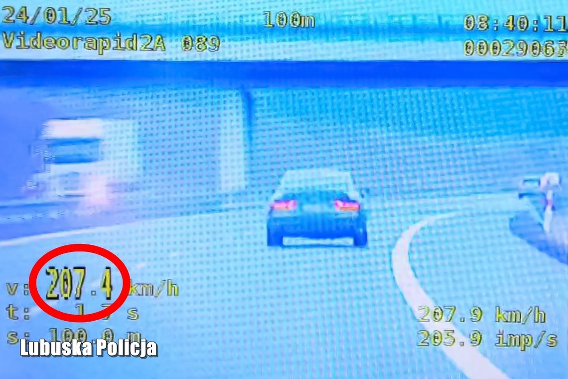 207 km/h na S3! Szaleńcza jazda audi zatrzymana przez gorzowską policję