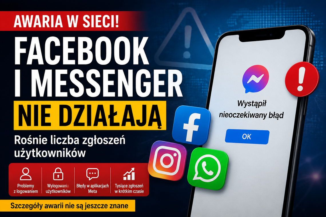 Facebook i Messenger nagle przestały działać. Tysiące osób sprawdza, czy to tylko u nich Facebook i Messenger nagle przestały działać. Tysiące osób sprawdza, czy to tylko u nich