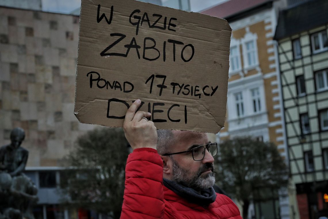 Flotylla Sumud i Gorzów na jednej linii frontu. Transparenty, okrzyki i dramatyczne pytania