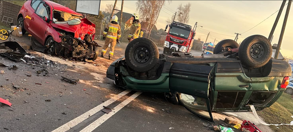 Hyundai i Jeep zderzyły się pod Drezdenkiem