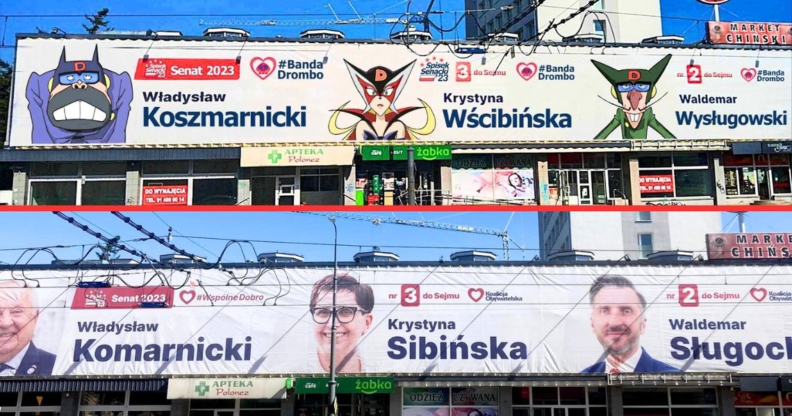 Kampania wyborcza w Gorzowie. Kreatywność zagościła na banerze