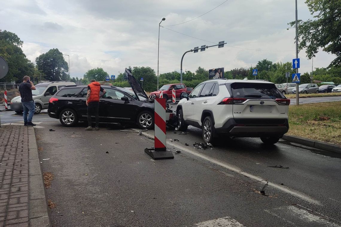 Kolizja na remontowanym skrzyżowaniu w Gorzowie