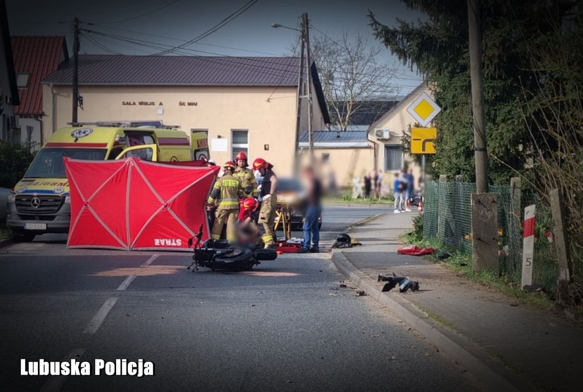 Policja wyjaśnia okoliczności wypadku motocyklisty