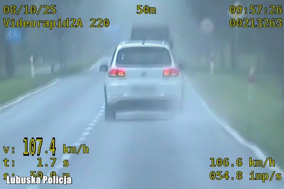 Ponad 100 km/h w terenie zabudowanym. Kierowca stracił prawo jazdy