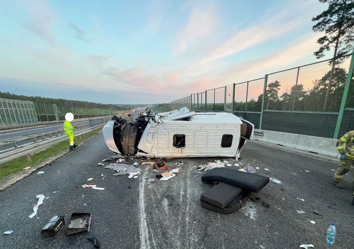 Poważny wypadek na autostradzie A2