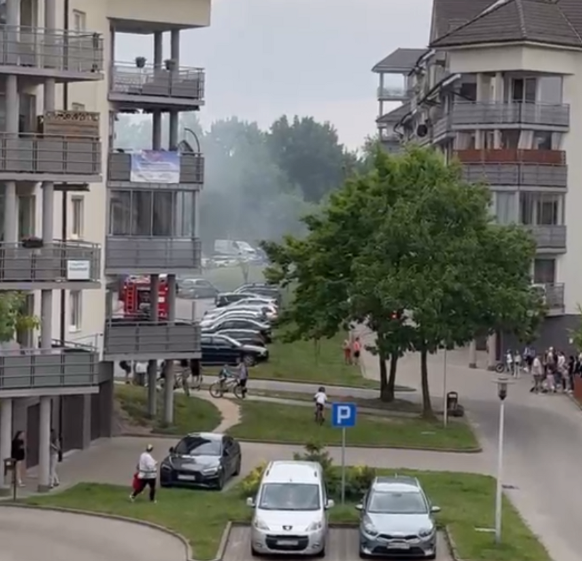 Pożar śmietnika na osiedlu Europejskim