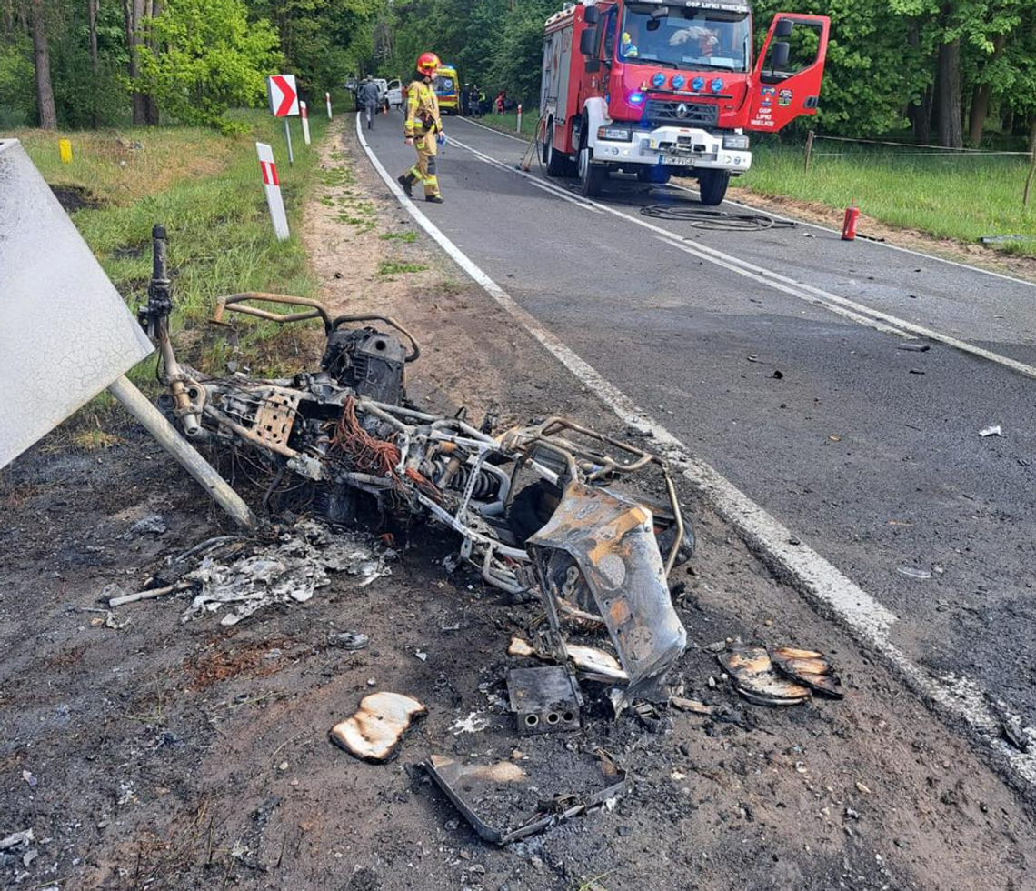 Tragiczny wypadek pod Nowym Polichnem. Nie żyje motocyklista