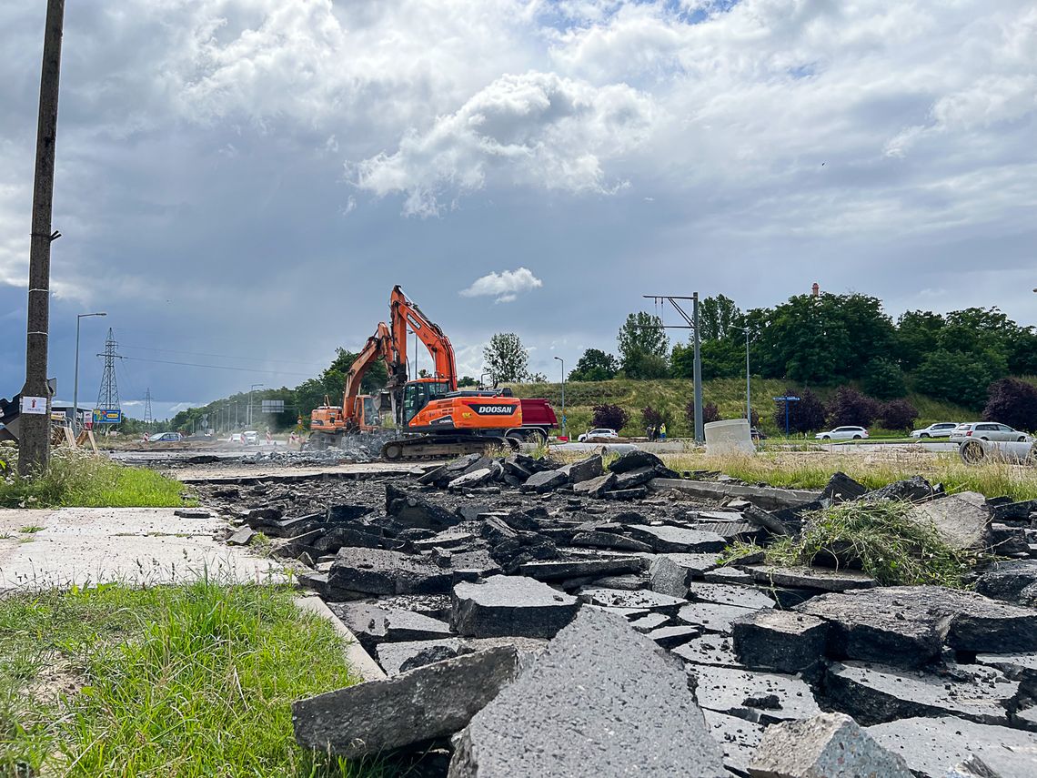 Utrudniony ruch przy budowie ronda Gdańskiego