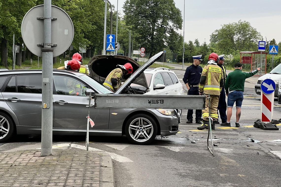 Kolizja na remontowanym skrzyżowaniu w Gorzowie