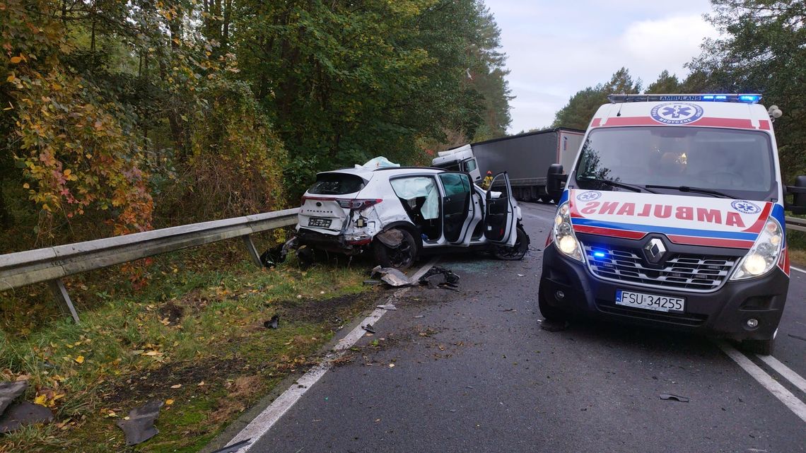 Zderzenie ciężarówki i osobówek niedaleko Gorzowa