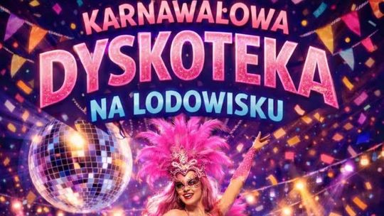 Karnawałowa dyskoteka na lodowisku