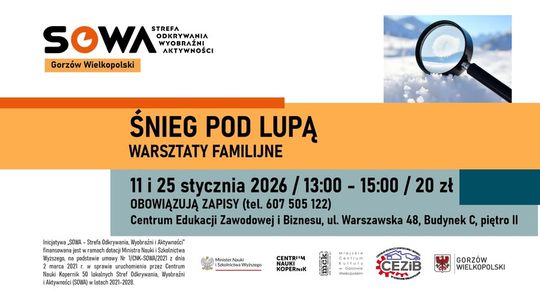 Śnieg pod lupą - warsztaty familijne