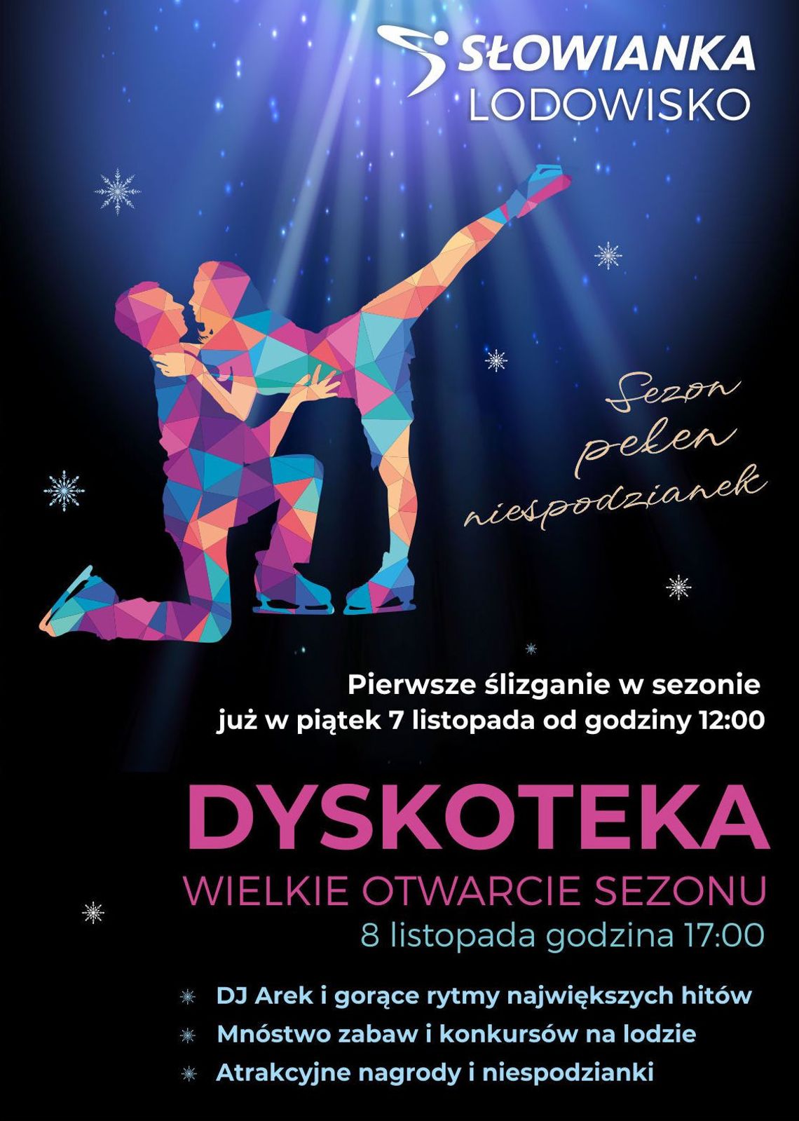 Dyskoteka na otwarcie sezonu na lodowisku