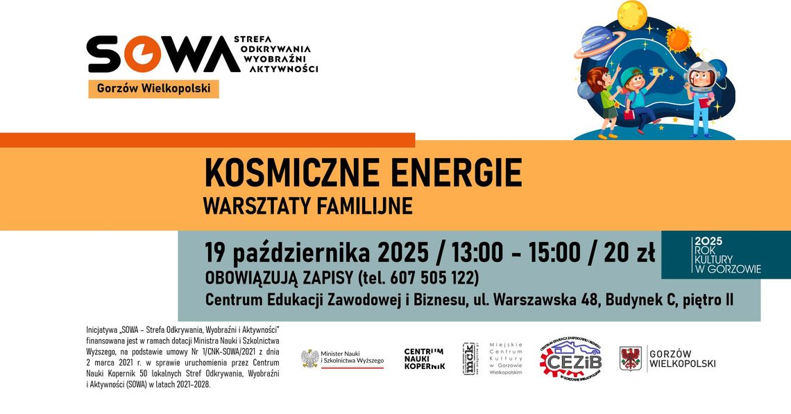 Kosmiczne energie - warsztaty familijne Kosmiczne energie - warsztaty familijne