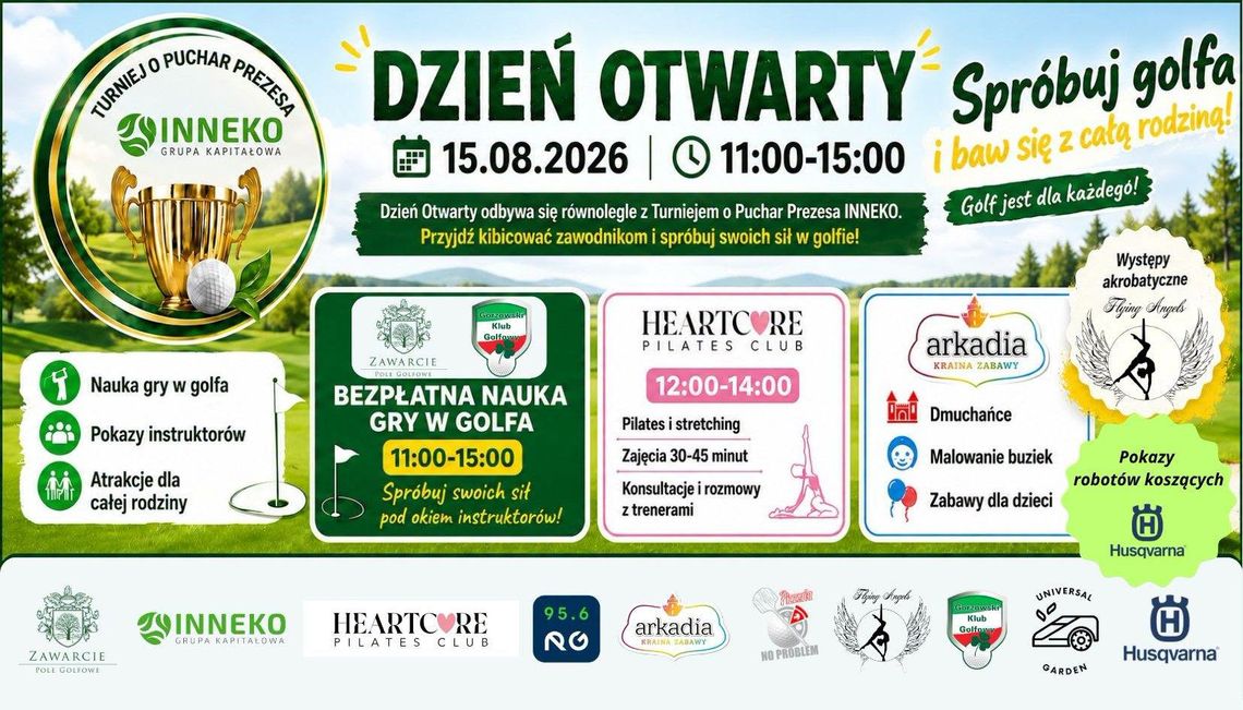 Najbardziej rodzinna sobota tego lata: golf, atrakcje dla dzieci i pilates na polu golfowym