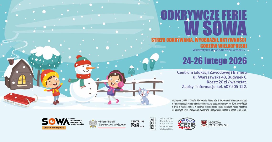 Odkrywcze ferie w SOWA Odkrywcze ferie w SOWA