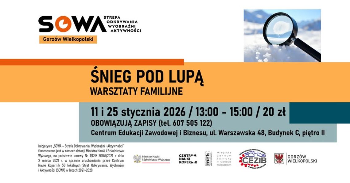 Śnieg pod lupą - warsztaty familijne Śnieg pod lupą - warsztaty familijne
